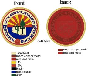 ARIZONA FORESTRY & FIRE MANAGEMENT CHALLENGE COIN - 2017